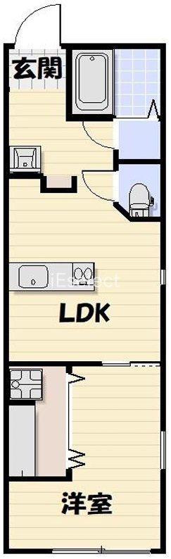 LIKE作草部2ND(1LDK/1階)の間取り写真
