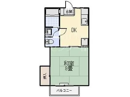 サンシャイン神戸IV(1DK/1階)の間取り写真