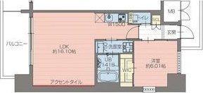 プレジオ梅田(1LDK/8階)の間取り写真