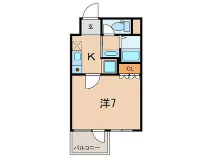 プレッツァ西宮(1K/10階)の間取り写真