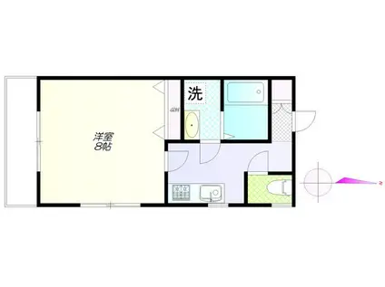 プルミエール清洲(1K/4階)の間取り写真