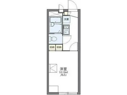 レオパレスミレア千里(1K/2階)の間取り写真