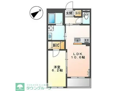 N S ARK(1LDK/2階)の間取り写真