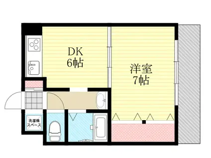 シェリール木村3(1DK/1階)の間取り写真