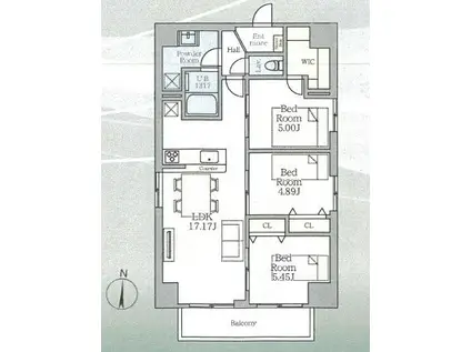 DAIWAグレイスメゾンKAMEIDO(3LDK/8階)の間取り写真