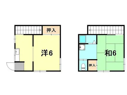 白鳩荘C棟(2K/1階)の間取り写真