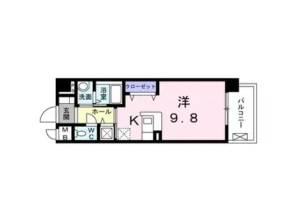 アン フレーシュ(1K/2階)の間取り写真