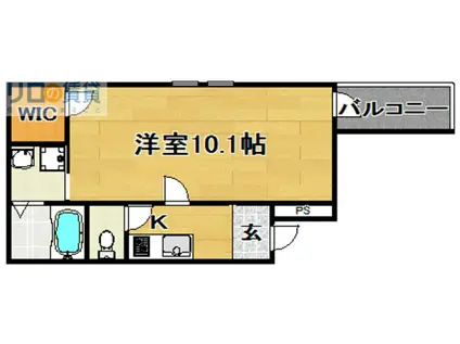 フジパレス豊新V番館(1K/2階)の間取り写真