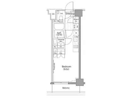 ザ・パークハビオ新宿(ワンルーム/3階)の間取り写真