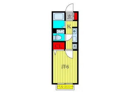 HEIMLA・VITA(1K/2階)の間取り写真