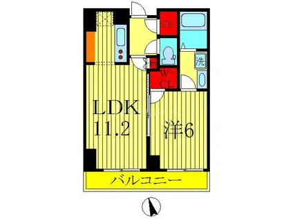 パークアクシス柏の葉(1LDK/11階)の間取り写真