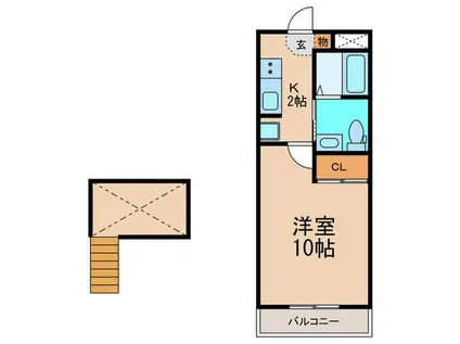 レジデンス高丘III(1K/5階)の間取り写真