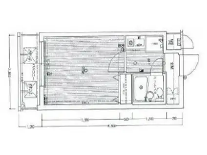 エスリード森ノ宮第2(1K/4階)の間取り写真