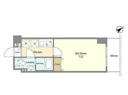 アルファコート青砥(1K/1階)の間取り写真