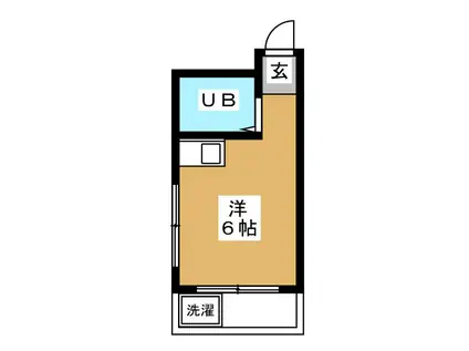 グリーンハイツ白楽(ワンルーム/1階)の間取り写真