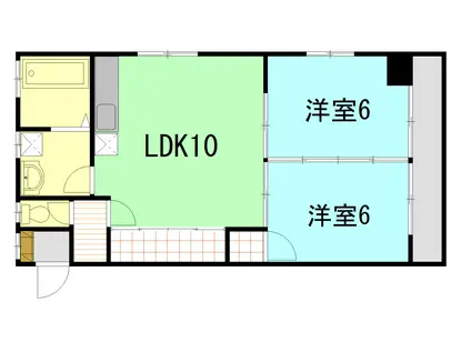 FKタウン(2LDK/3階)の間取り写真