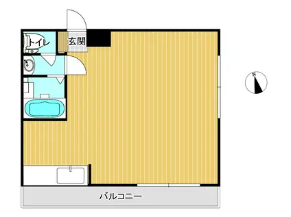 大山ビル(1K/2階)の間取り写真