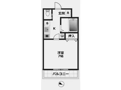 アンプリル押上(1K/3階)の間取り写真