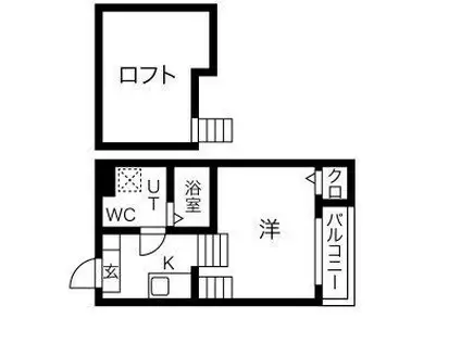 OMレジデンス本陣鳥居通(1K/2階)の間取り写真