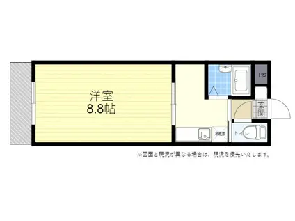 コーポオリベ5(1K/2階)の間取り写真