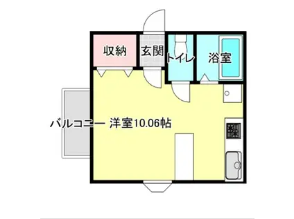 ラフィーネ平安(ワンルーム/2階)の間取り写真