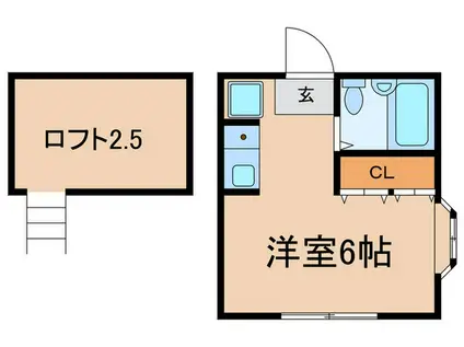 リヴィエール和泉(ワンルーム/1階)の間取り写真