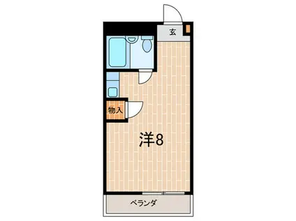 ワンライフ甲陽(ワンルーム/4階)の間取り写真