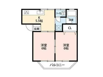 CORPO25(2K/1階)の間取り写真