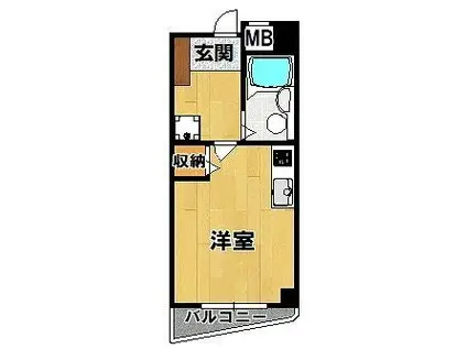 ジャルダン三田3番館(ワンルーム/3階)の間取り写真