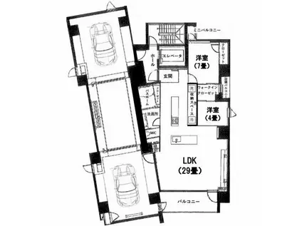 GLAND LUXS(2LDK/5階)の間取り写真