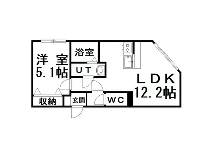 BRISE SEASON KAWAKAMI(1LDK/3階)の間取り写真