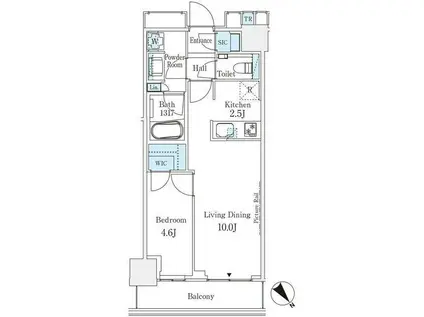 ミッドタワーグランド(1LDK/7階)の間取り写真