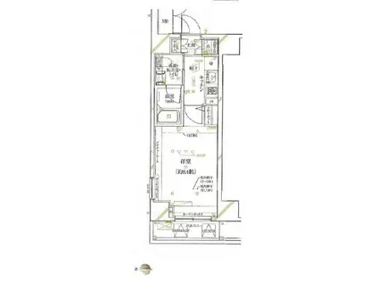 ガリシア新御徒町(1K/8階)の間取り写真