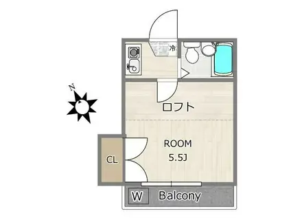 レオパレスゆき(1K/2階)の間取り写真