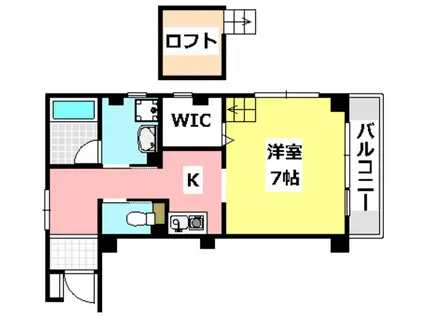 T・Sオルト(1K/3階)の間取り写真