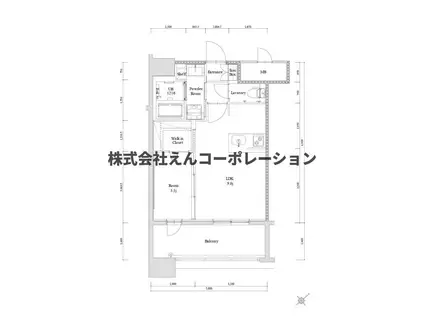 エンクレスト博多駅南GRACE(1LDK/3階)の間取り写真