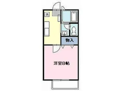 メゾン・ソレイユ(1K/1階)の間取り写真