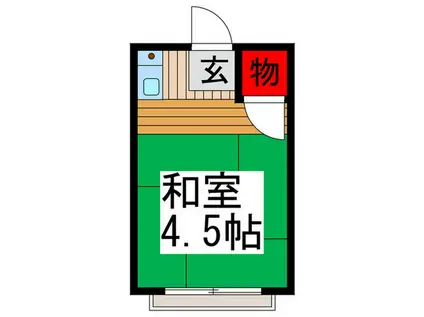 南町ハイツ(ワンルーム/2階)の間取り写真