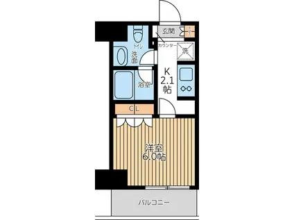 シティラックストベ(1K/3階)の間取り写真