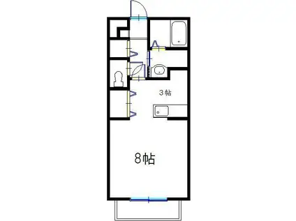 エミネンス堂本(1K/1階)の間取り写真