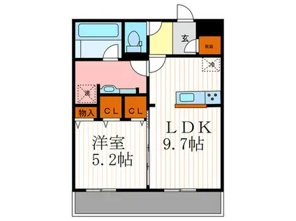 サンフラワーA(1LDK/2階)の間取り写真