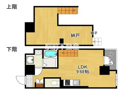 MODERN PALAZZO天神東グラン(1LDK/9階)の間取り写真