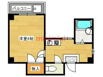 サンハイツ藤(1K/1階)の間取り写真