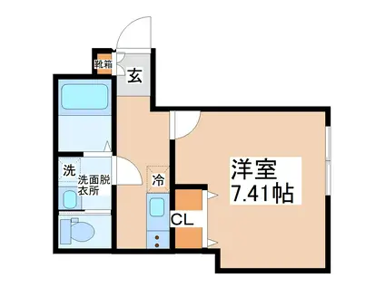 メゾン・ド・アミティ(1K/2階)の間取り写真