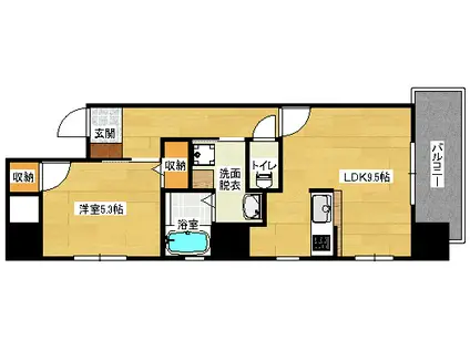 CLARTE(1LDK/5階)の間取り写真