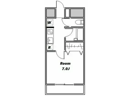 ラフィーヌ伊勢佐木町(1K/4階)の間取り写真