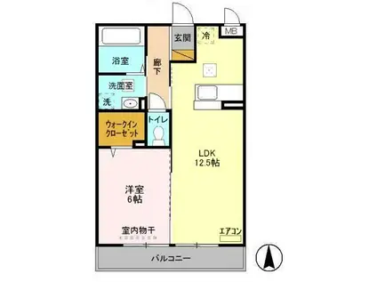 サンシャインII(1LDK/1階)の間取り写真