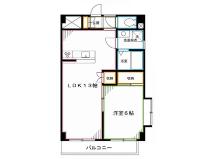 グランデュール富士見町A(1LDK/3階)の間取り写真