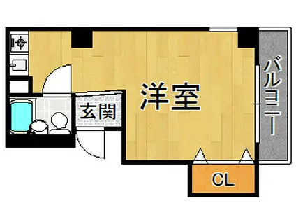 アドウニス(ワンルーム/2階)の間取り写真