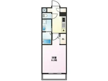 ジュエルガーデン(1K/1階)の間取り写真